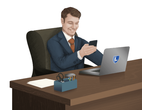 A user securely signs in with LoginShield